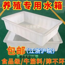加厚牛筋水箱塑料水箱长方形水产养殖箱卖鱼养鱼牛筋浅盆大储水桶
