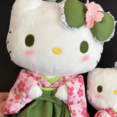 日系抹茶桜着物kittyぬいぐるみケイティ猫人形抱き枕女の子プレゼント人形