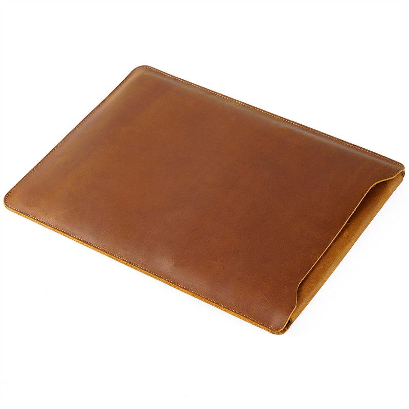 Retro leather computer bag head layer cowhide notebook liner bag for Apple Huawei 12 inch 13 inch 14 inch
