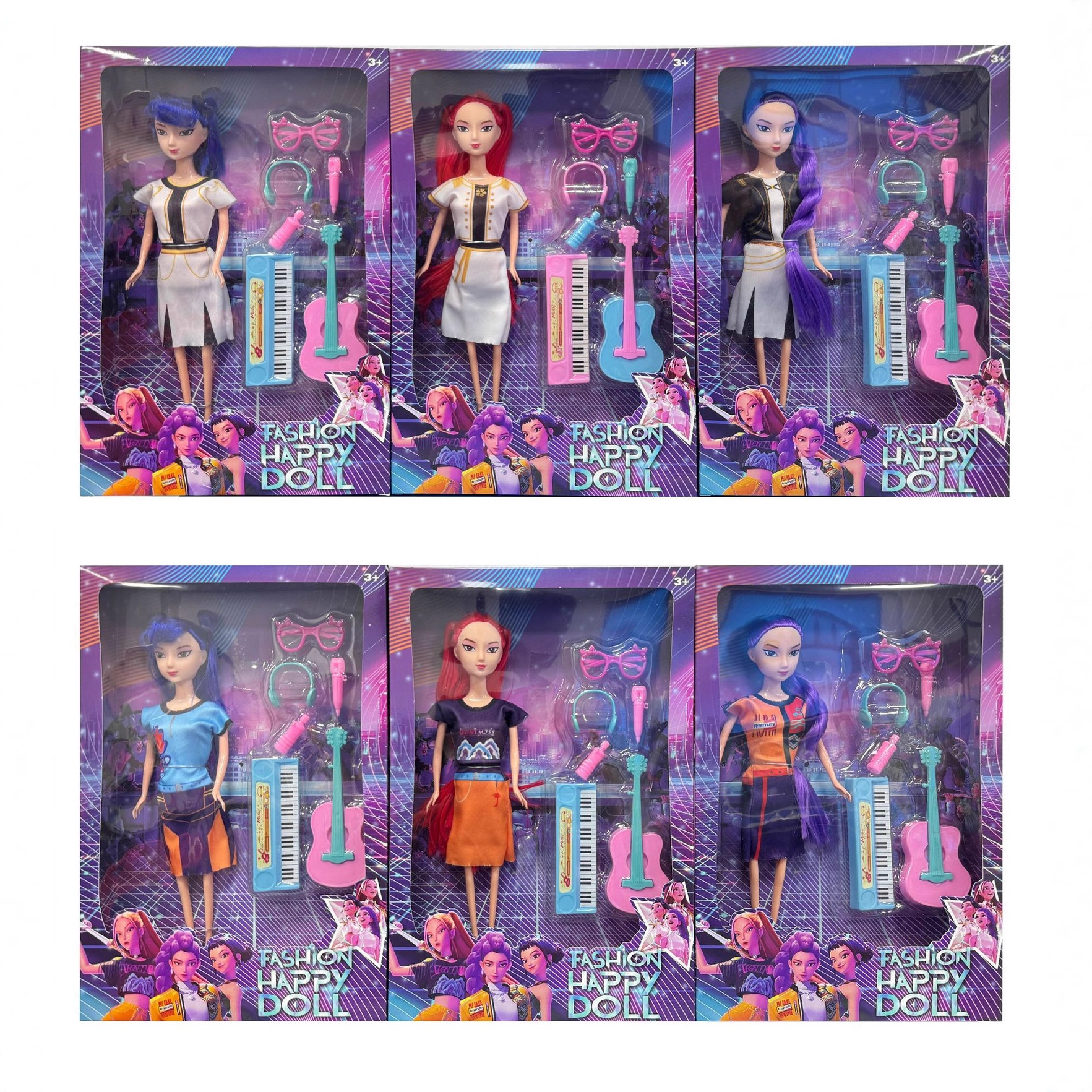 跨境新K-POP猎魔娃娃露米米拉佐伊搪胶玩偶公仔玩具厂家直销套装