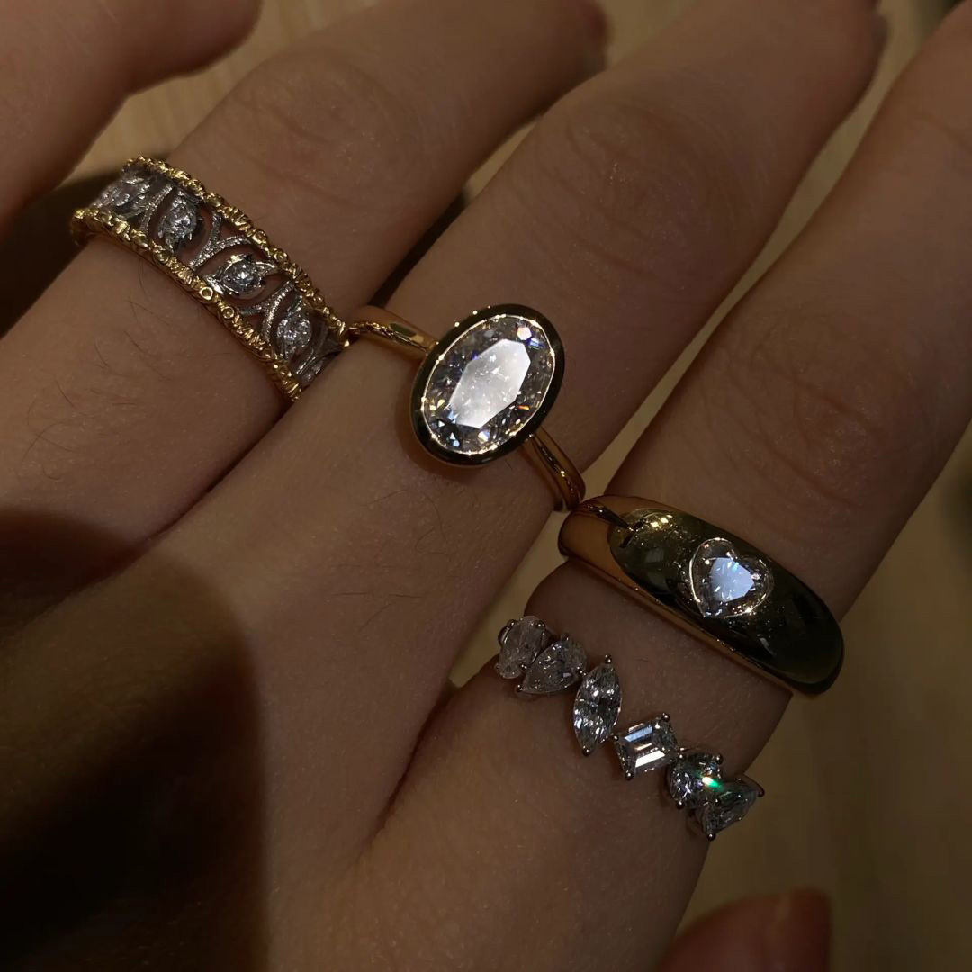 S sterling silver ultra sparkling zircon oval light luxury niche exquisite ring for women with a sense of luxury, love,_voghion.com