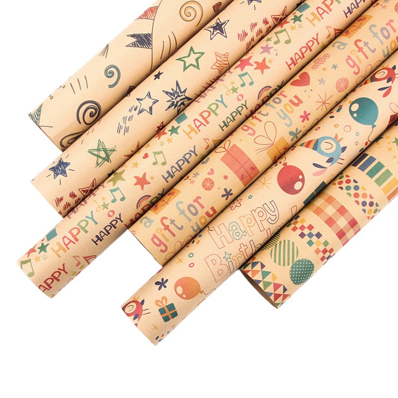 Papel de Regalo Kraft con Notas Musicales de Amazon, para el Día de San Valentín, Cumpleaños, Envoltura de Regalos para Días Festivos, Juego de Papel para Envolver Regalos DIY