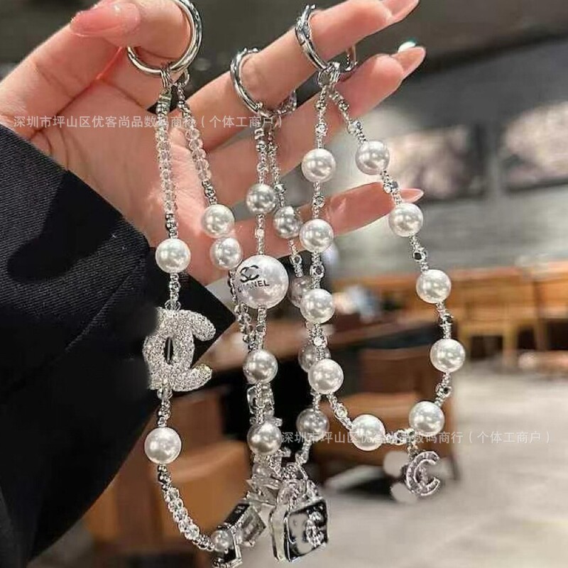 Luxurious Rhinestone High-End Mobile Phone Chain Wrist Beads Anti-Falling Clip Beaded Mobile Phone Bag Keychain Pendant Durable