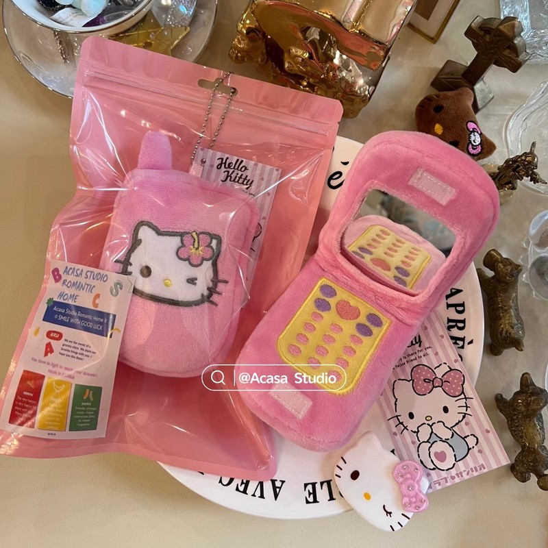 平成镜子手机随身hellokitty包包挂件书包饰品玩偶女生小玩具挂饰|undefined