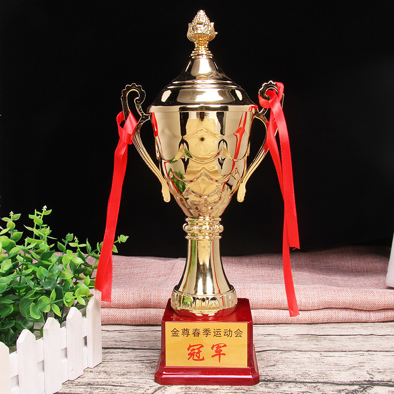 Trofeo metálico de recuerdo para eventos de celebración universales, premio para reuniones anuales, trofeo empresarial, trofeo de cinco estrellas