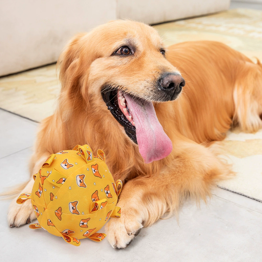 Игрушки для животных с функцией звука, игрушки для собак для самостоятельного развлечения и снятия скуки, мяч с колокольчиком, издающий звуки, устойчивый к жеванию и укусам мяч с колокольчиком для собак.