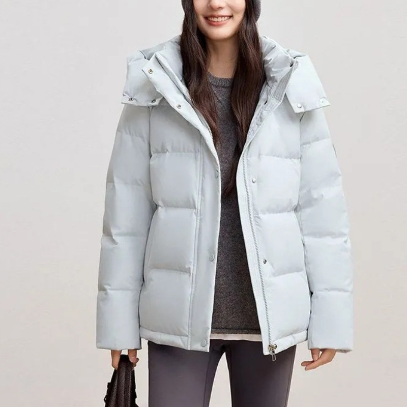 High-End down Jacket Women's Short 2025 New Winter Fashion Thickeneded Warm White Duck down Jacket for Small People
