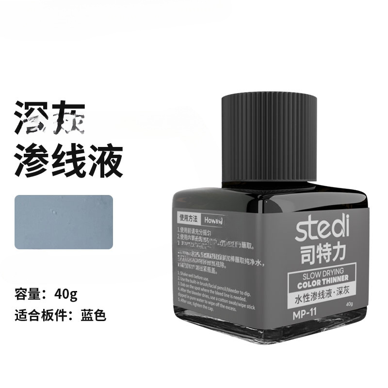 Stripe Gundam modelo negro gris líquido de permeación de línea acuosa modelo militar envejecido para hacer gancho de línea limpiador lápiz