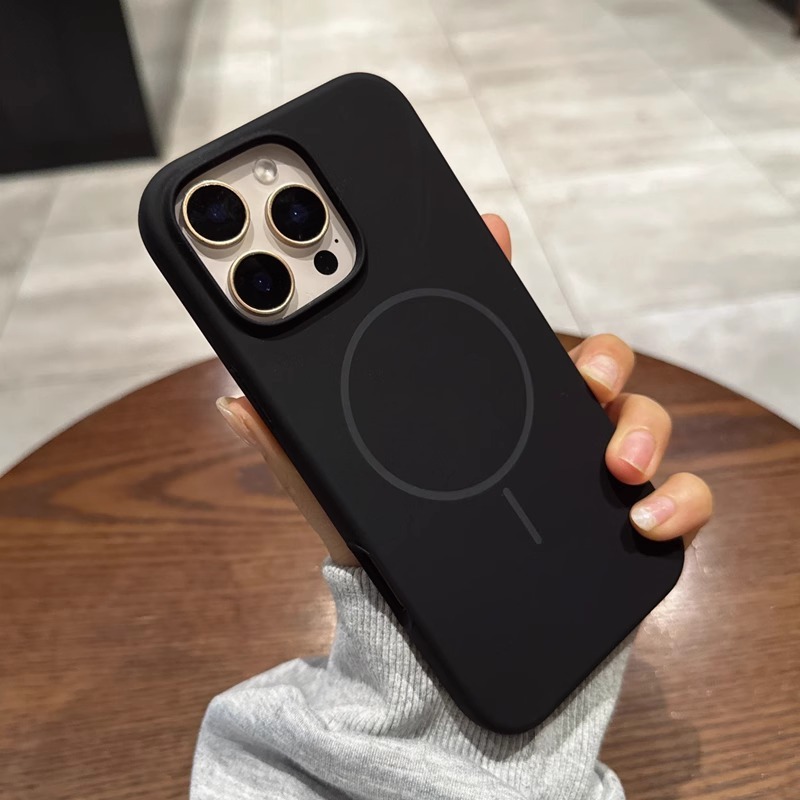 iPhone16PROMAX 携帯電話ケース Apple 15 強力磁気細いサークル 14 ソフトカバークロスボーダーに適した液体シリコーン磁気吸引|undefined