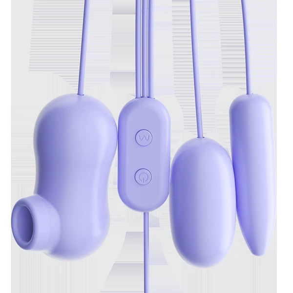 Sucking - Hi-tide vibrator purple USB plug-three jumps 6976309821520