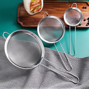 201 stainless steel oil grid Bird's Nest colander filter mesh egg white separation cross-border flour sieve baking tool