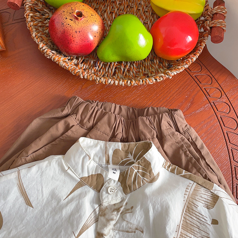 Hanfu Thin Short sleeved Set with Children's Tangzhuang Handsome Boys' Summer New Chinese Style Clothes_voghion.com