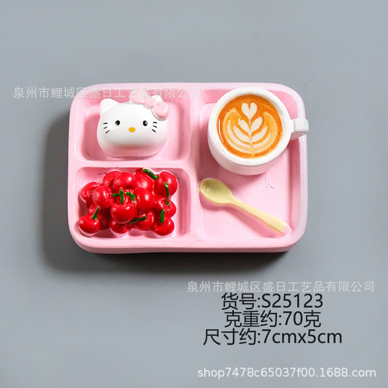 新款创意仿真食玩树脂冰箱贴3D卡通小猫系列磁性贴厂家批发|undefined
