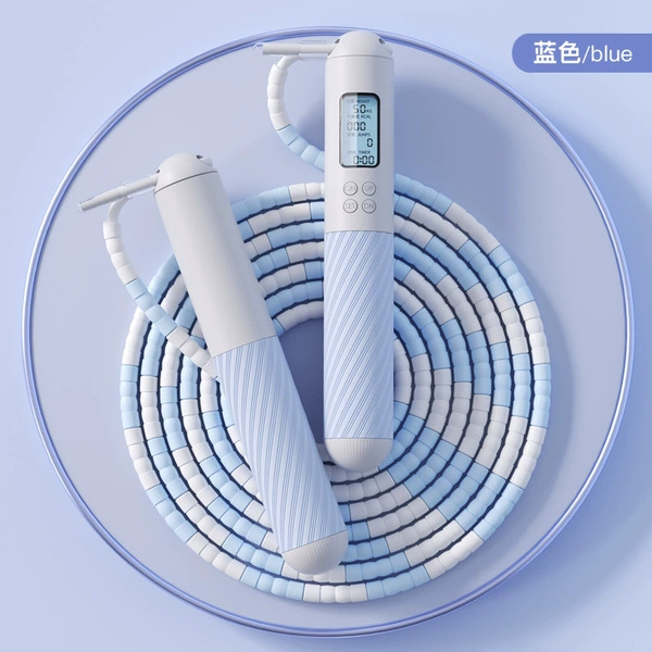 Blue [soft beads are thrown without pain/no knotting/silicone handle] adjustable length