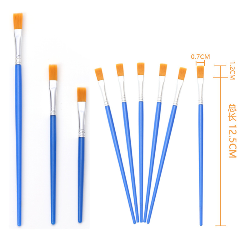 pincel de nylon azul pincel de yeso digital pincel de dibujo de muñeca pincel de pintura pincel de pintura pincel de galleta de arte