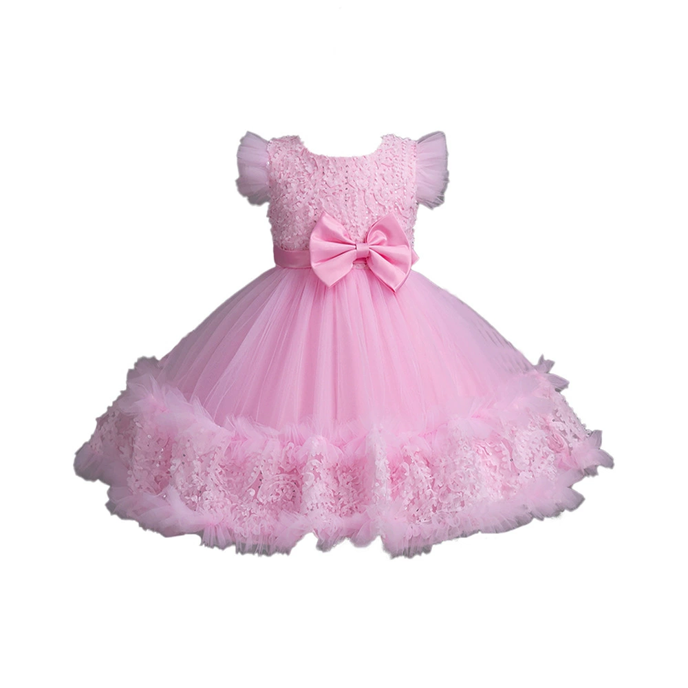 Платье_для_девочек_Princess_flower_girl dress/skirt (girls), яркий стиль, белый или розовый, размеры по росту 100–150 см