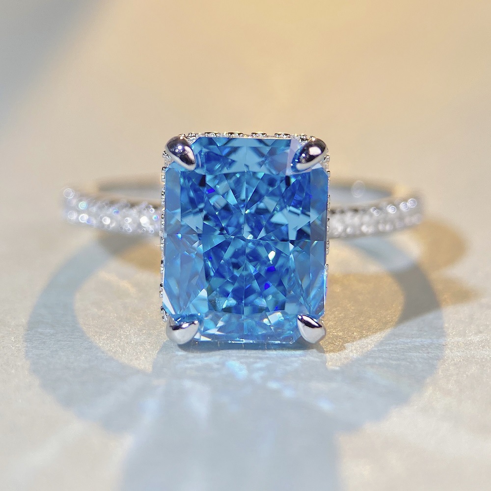 Fashion Geometric Sterling Silver Plating Zircon Rings 1 Piece