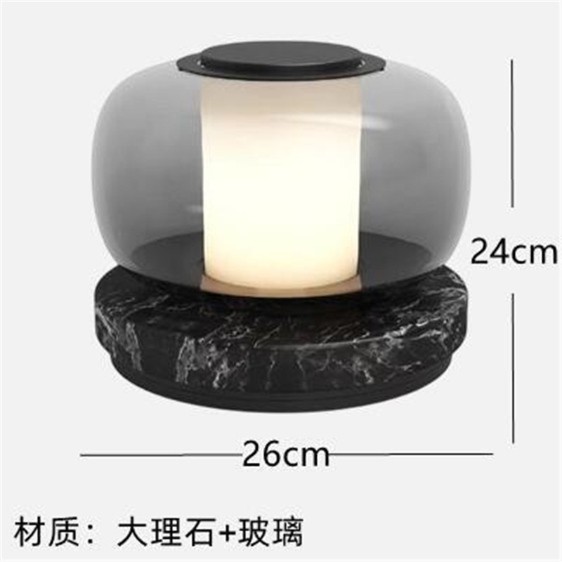 クリエイティブデザイン北欧シンプルで豪華な電気スタンド寝室ベッドヘッドランプ感リビング装飾ガラス|undefined