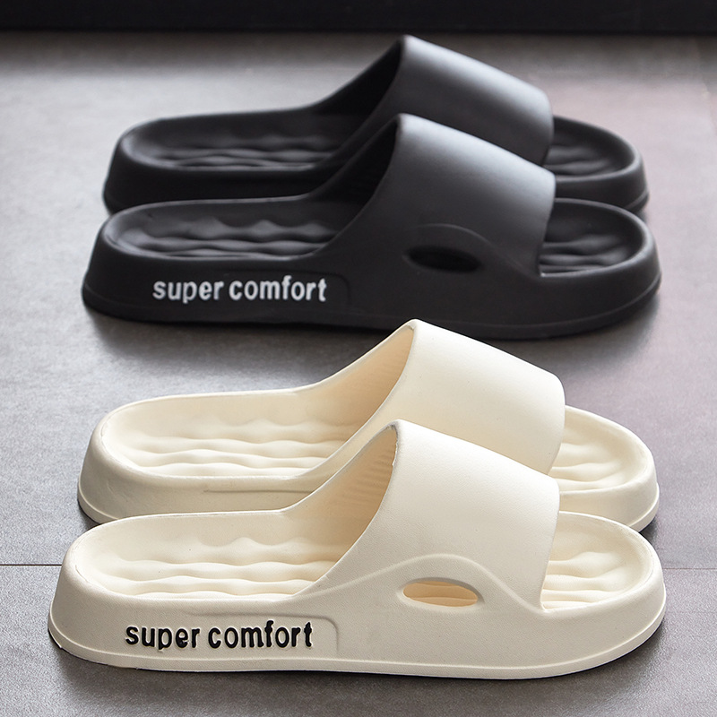 Hotel Slippers Men's Slip-on Feeling Summer Thick-soled Indoor Sandals Women's Outfit Household Non-slip Bathroom Bathing Home Shoes