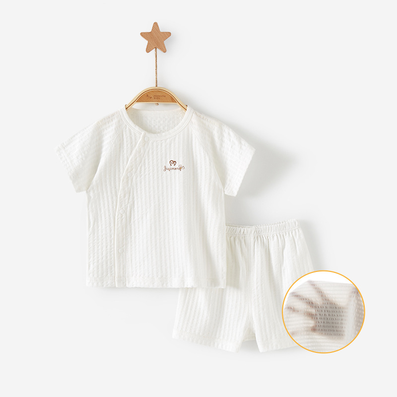 Ropa de verano para bebés traje de manga corta para niños niñas niños divididos ropa de bebé de algodón para niños verano