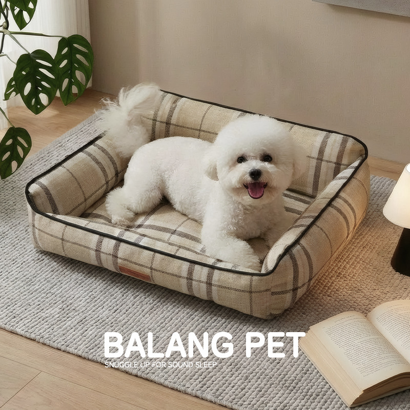 Fully Detachable Pet Bed, British Style Plaid Cat and Dog Bed, Spring and Summer Model, Custom-Made Size, Rectangular Pet Bed Mat Fully Detachable Pet Bed, British Style Plaid Cat and Dog Bed, Spring and Summer Model, Custom-Made Size, Rectangular Pet Bed Mat