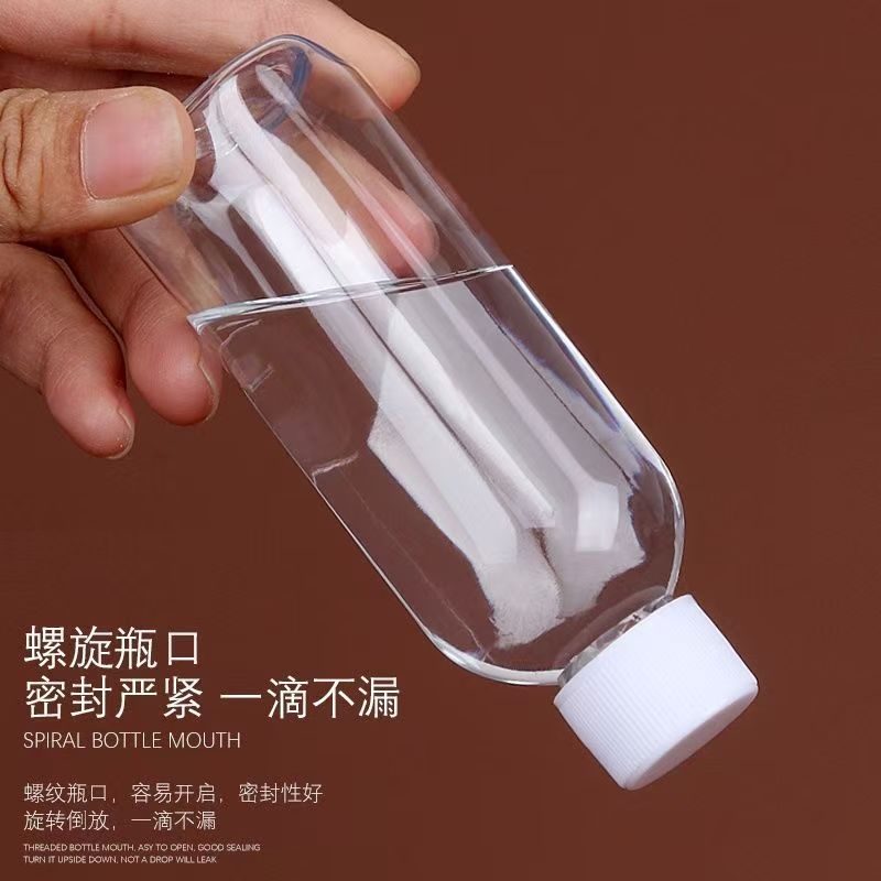 小口密封液体ボトル10 30 60 100ml透明プラスチックボトル白蓋サンプルpet分注ボトル|undefined