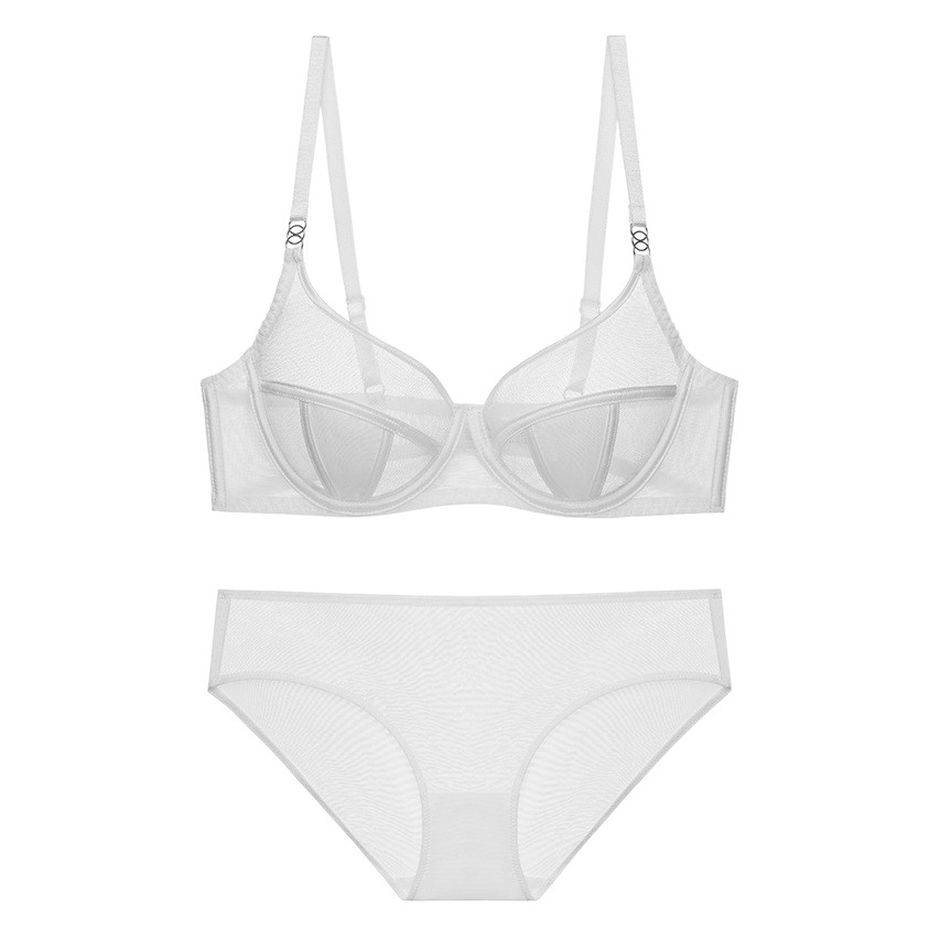 Ultra-Delgado traje de ropa interior sexy soporte superior de la muchacha Orejas de conejo jalea taza delgada pecho grande Pequeño anillo de acero suave sujetador