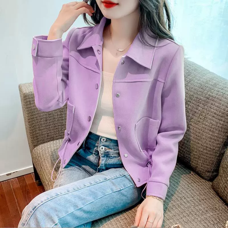 Осенний жакет-тренч в стиле Chanel для подростков, Farmanl ltsex, размеры M-4XL, цвета Off White, Fuchsia, Purple