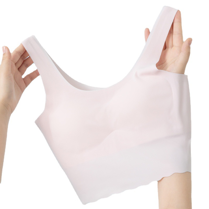 5A Antibacterial Girls Underwear Seamless Vest Summer Thin Bra Developmental Junior High School Girls Tube Top Wholesale
