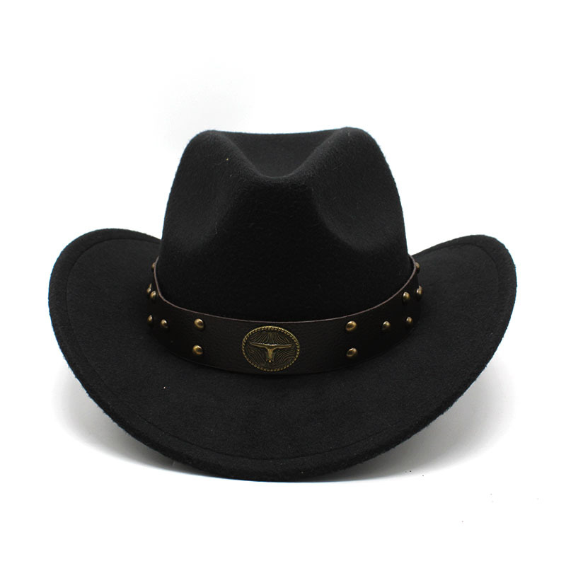 Western cowboyhatt i ullfilt för män och kvinnor för utomhus_voghion.com