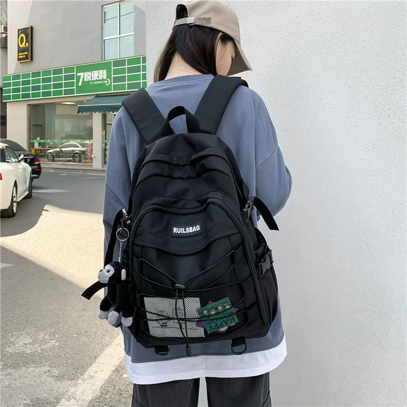 Trend capacious backpack, shoulder bag for elementary school students, universal Japanese school skirt, Korean style