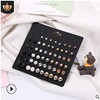 Fashionable small universal earrings from pearl, set, Korean style, simple and elegant design, wholesale