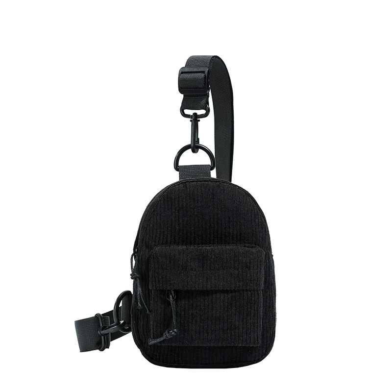 Otoño y invierno nuevo tipo de tela de seda para niños bolsa de pecho deportiva de ocio de viaje ligero bolso de cintura para niños de color sólido coreano bolso de cintura