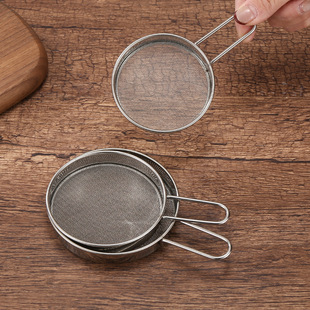 Factory Direct Sales Stainless Steel Flour Sieve Handheld Sugar Powder Sieve Flour Filter Baking Mesh Sieve with Handle