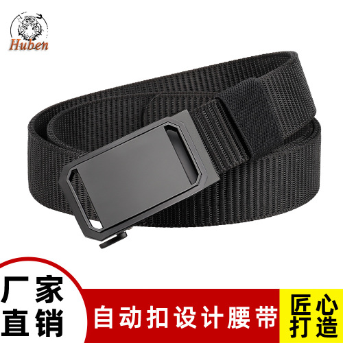  New Tactical Belt Alloy Automatic Buckle Men's Belt Casual Versatile Pants Belt