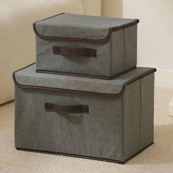 Clothes Storage Box Household Foldable Dustproof Storage Box with Lid Multifunctional Fabric Clothes Pants Storage Box