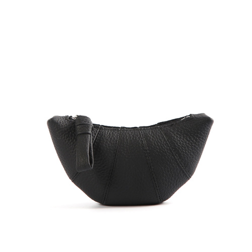 Export to France, small batch croissant, ins men and women's first layer cowhide zero wallet portable red envelope handbag 