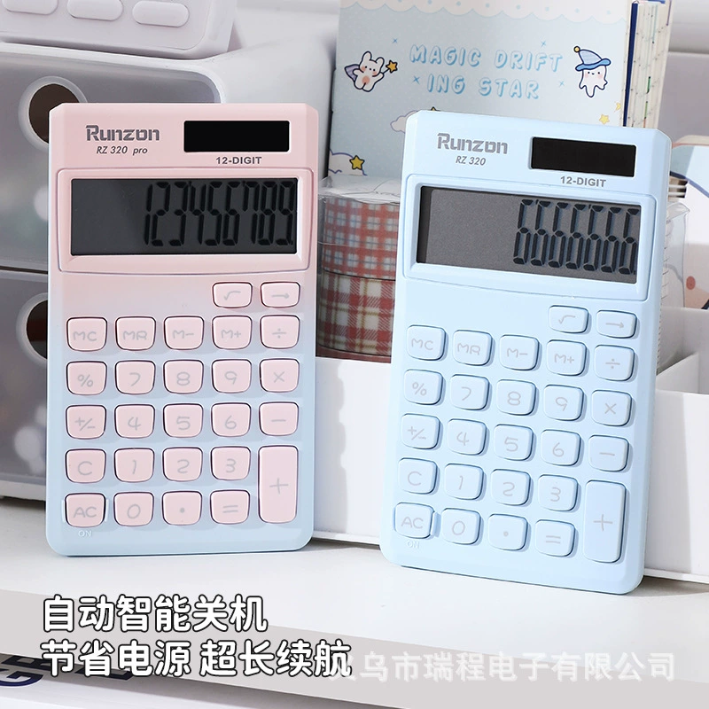 RZ-320PRO Градиентный цвет гибкий калькулятор солнечная энергия двойная мощность мини калькулятор оптовая