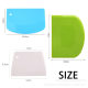 Wholesale cake cream scraper color flour scraper plastic smoothing surface scraper semicircle trapezoid baking tools