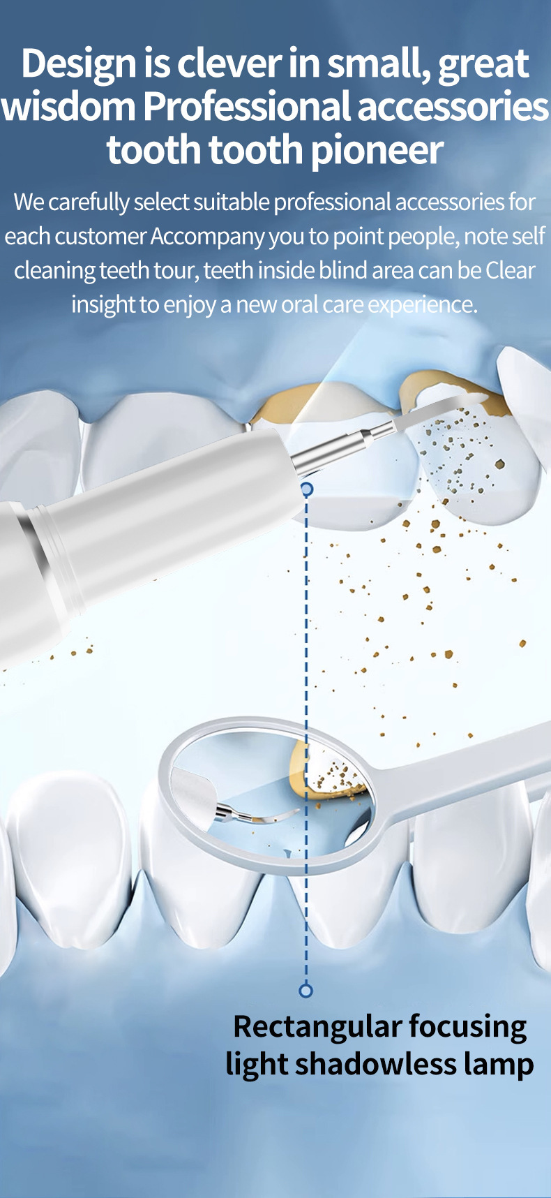 Electric tooth cleaner multifunctional handheld teeth cleaning device