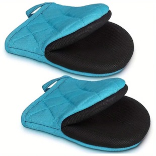 Foreign trade thermal insulation gloves manufacturers cross-border cotton oven gloves baking microwave oven anti-scalding gloves high temperature clip