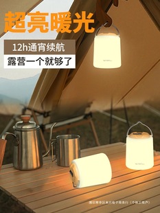 Camping lamp super long endurance super bright outdoor camping atmosphere camp lamp emergency charging lamp tent lamp hook