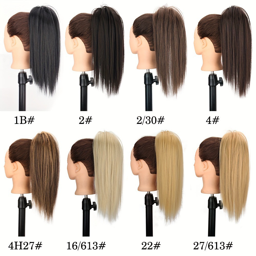 Peruca de mujer, cascada de cabello de simulación de cabello, clip de agarre de cola de caballo alto, nuevo estilo chino dulce y fresco, peruca de cola de caballo, trenzas