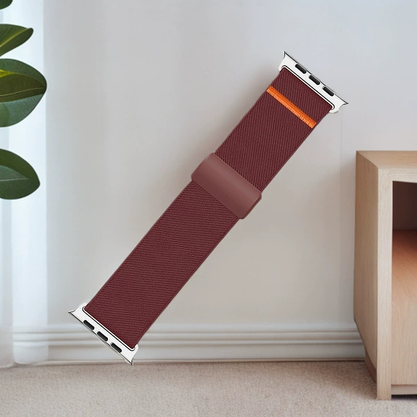 Burgundy [orange stitching + SJ internal magnet]