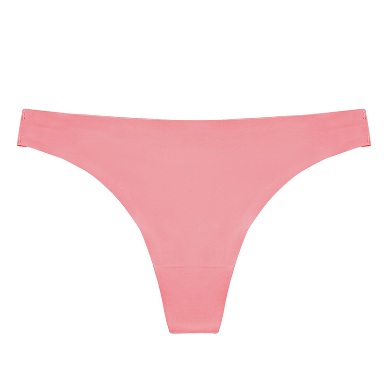 Transfronterizo de una pieza de seda de hielo brillante sin costuras Tanga sexy algodón entrepierna ropa interior deportiva fitness pantalones en forma de T