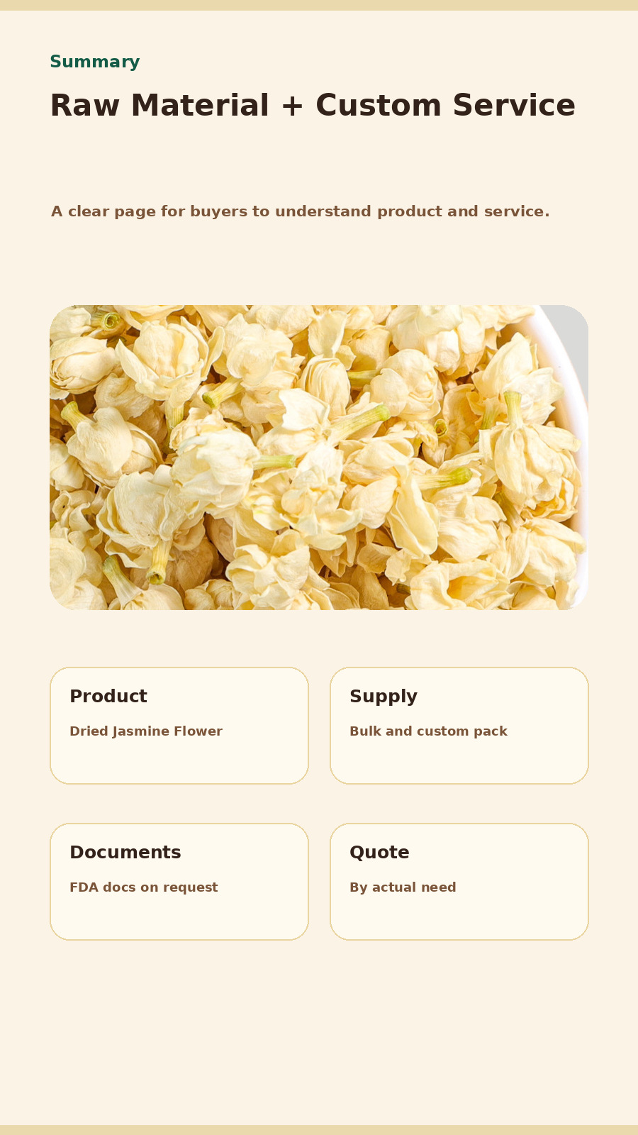Jasmine Snow Ball Tea Mo Li Hua 500g Dried Jasmine Flower Herbal Infusion for Daily Brewing in use