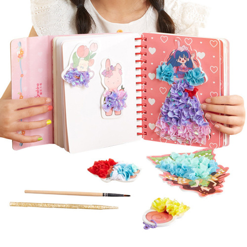 Onshine childhood infinite dream hand-painted princess poke fun dress-up stickers painting children's handmade diy toys