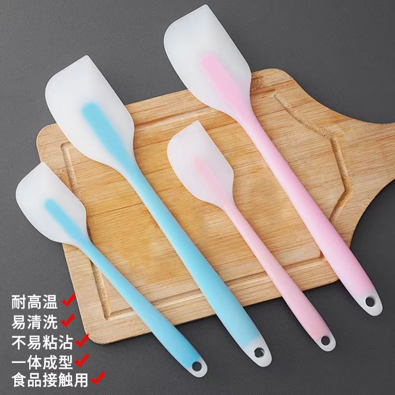 High Temperature Resistant Large Integrated Scraper Silicone Cake Scraper Household Cream Spatula Mixing Knife Baking Tool