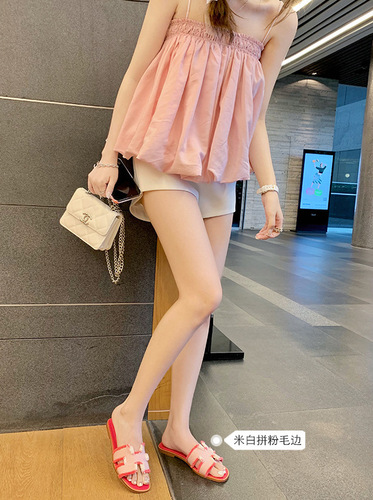 Grape Mom StudioLee Heavy Duty Imported Leather Classic Round Toe Fringe Letter Flat Sandals for Women Summer Outdoor Wear