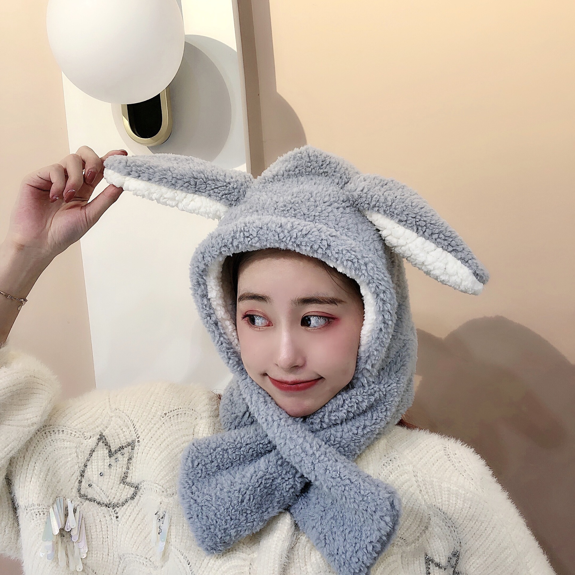 토끼 숏 기장 투피스 세트